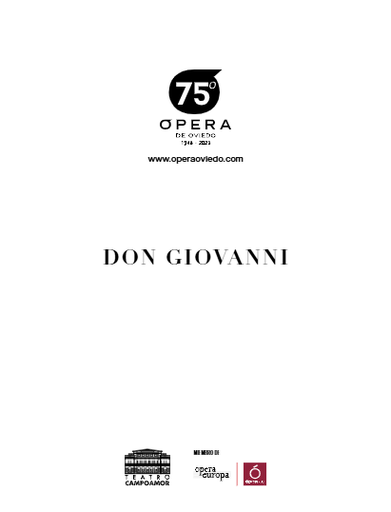 Programa de mano Don Giovanni